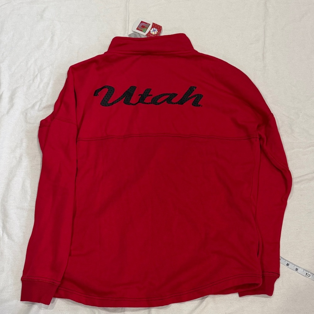 Utah Women’s Red Quarter-Zip Pullover - Picture 8 of 13